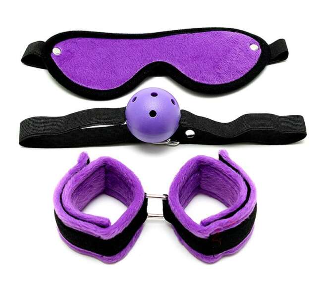 3 Pieces Bondage Set Purple