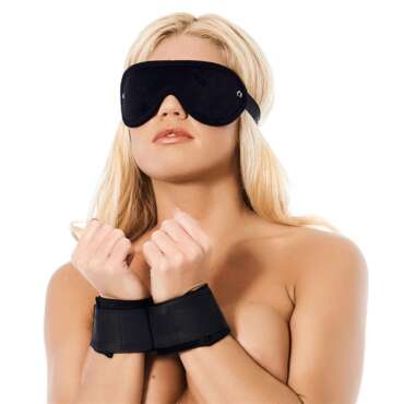 Hand Cuffs with Mask Adjustable Black