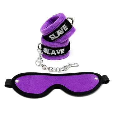 Handcuffs and Eyemask Purple