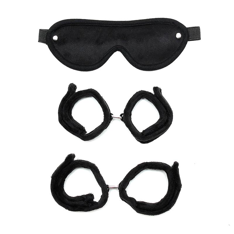 Handcuffs, AnkleCuffs and Mask Black – Image 4