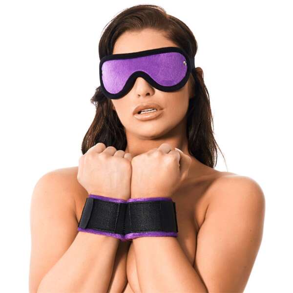 Handcuffs with Mask Adjustable Purple – Image 4