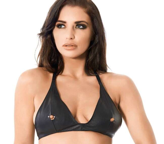 Leather Bra One size