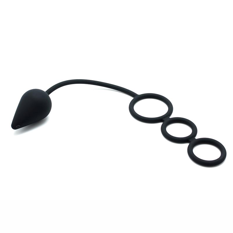 Anal Plug with Penis Rings Silicone – Image 3
