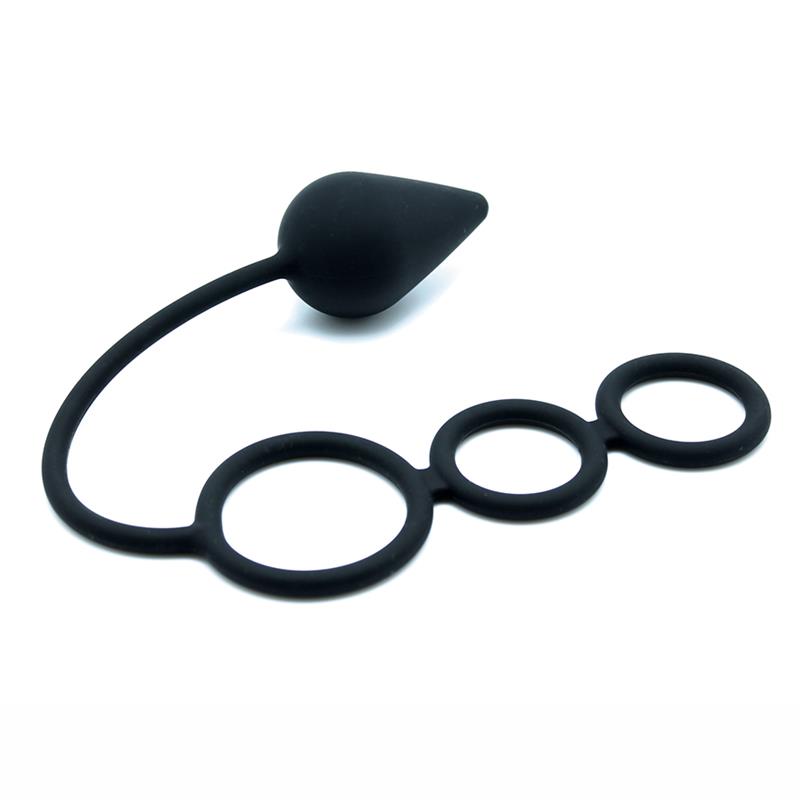 Anal Plug with Penis Rings Silicone – Image 4