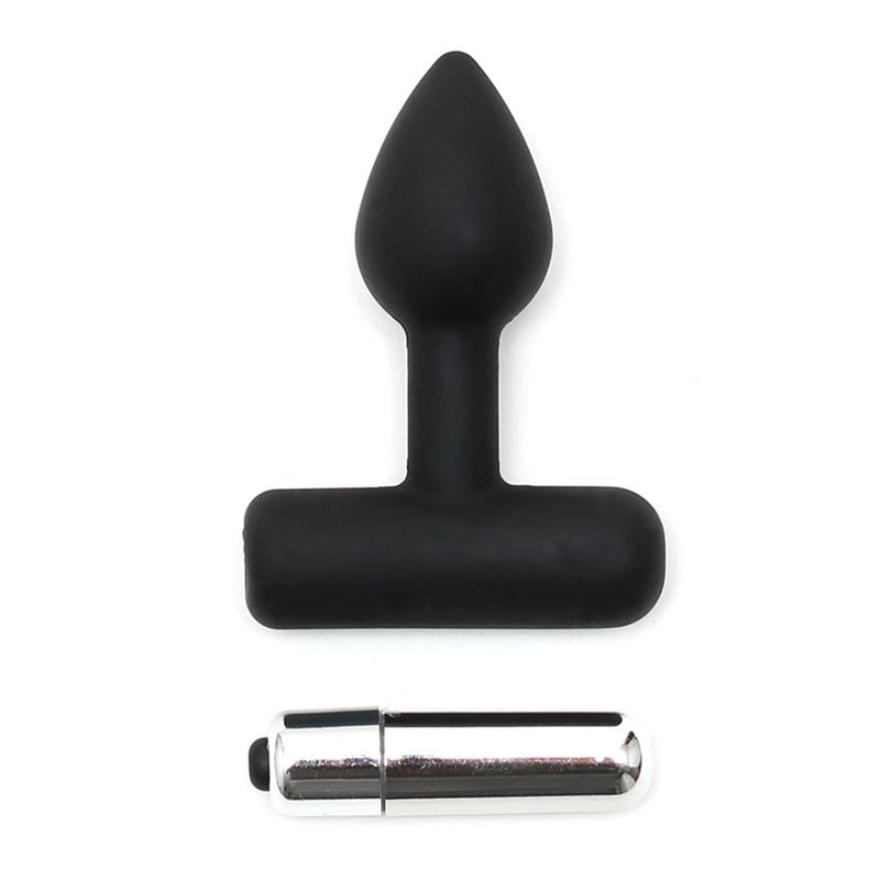 Butt Plug with Vibrating Bullet Black – Image 3