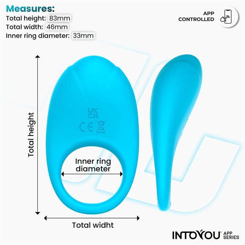 Ringo Vibrating Ring with App Unibody Blue – Image 3