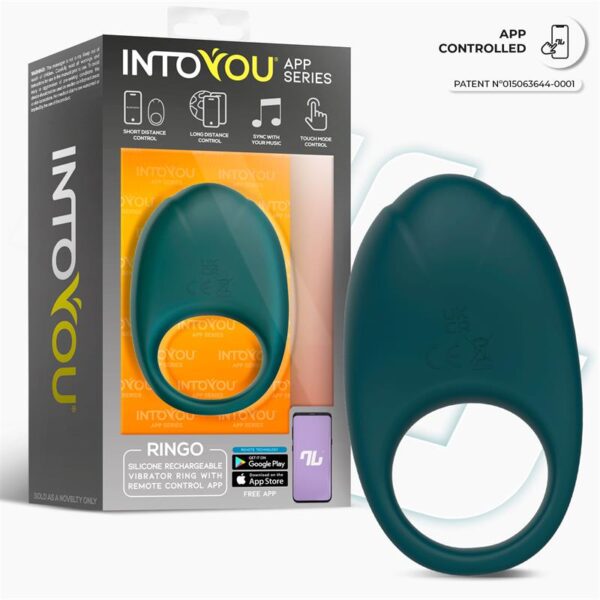 Ringo Vibrating Ring with App Unibody Green – Image 3