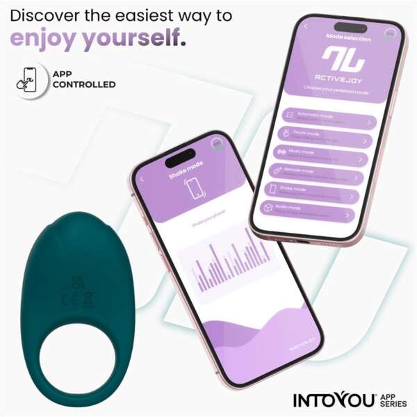 Ringo Vibrating Ring with App Unibody Green – Image 9