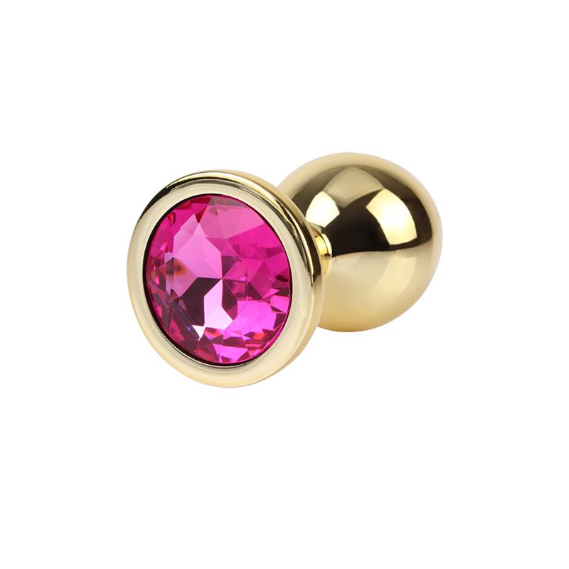 Rosy Gem Golden Anal Plug with Jewel Size M – Image 4
