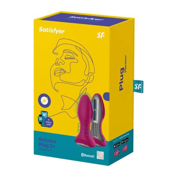 Rotator Plug 2+ Butt Plug with APP USB Fuchsia – Image 6