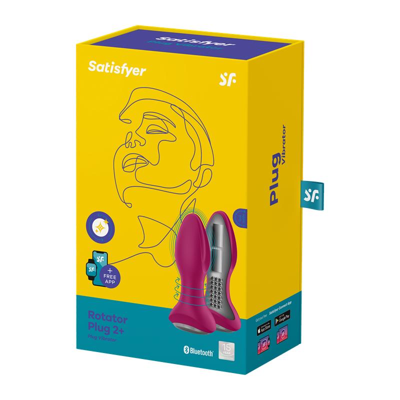 Rotator Plug 2+ Butt Plug with APP USB Fuchsia – Image 6