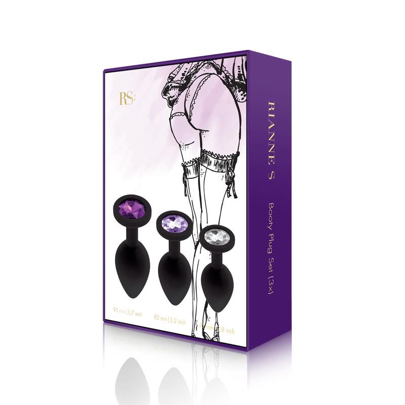 Rs - Soiree Botty Plug Set 3 Black – Image 3