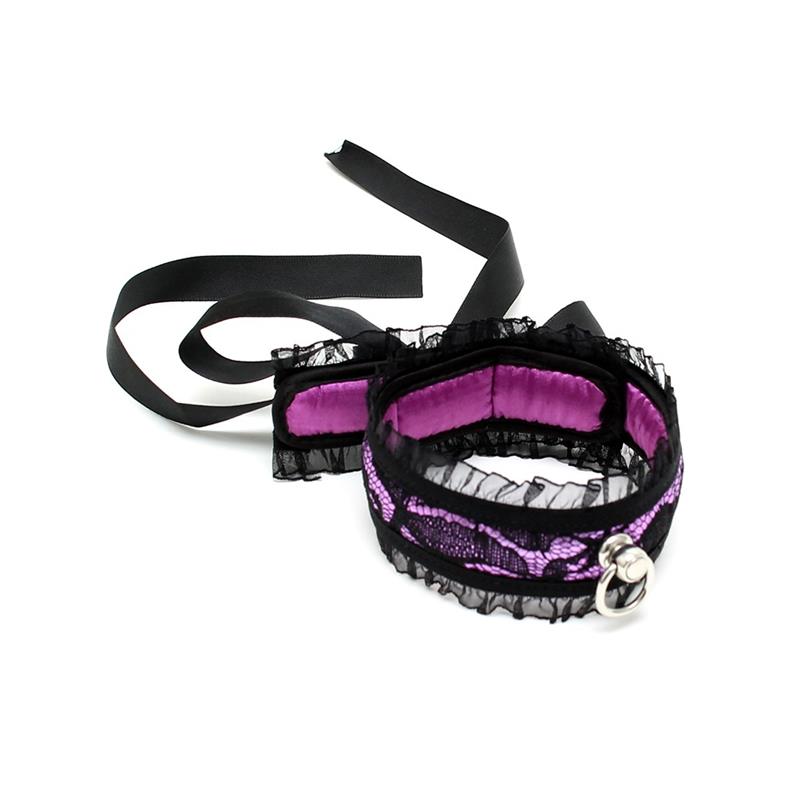 Satin Look Collar Purple – Image 3