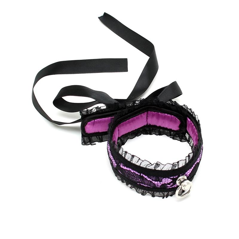Satin Look Collar Purple – Image 4