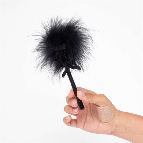 Secret Play Black Marabou Duster