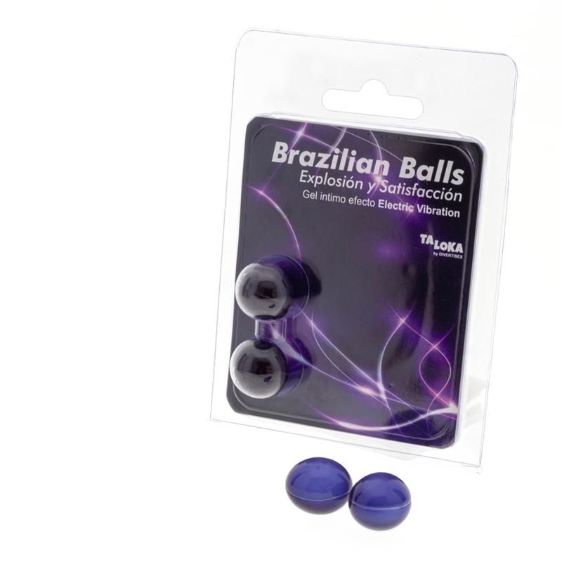 Jeu de 2 balles brésiliennes à effet vibratoire électrique