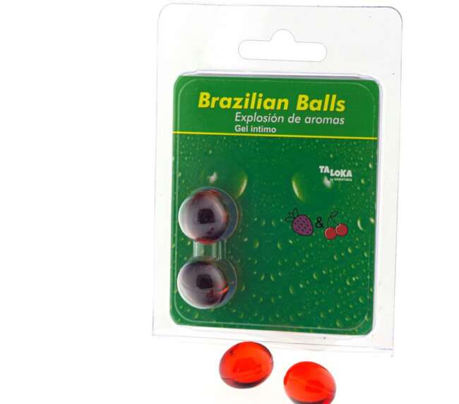 Set 2 Brazilian Balls Strawberry and Cherry Aroma