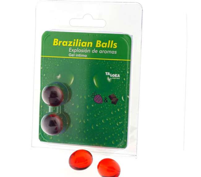 Set 2 Brazilian Balls Strawberry and Chocolate Aroma