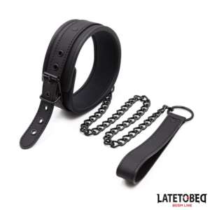 Set Collar and Leash Neoprene Black