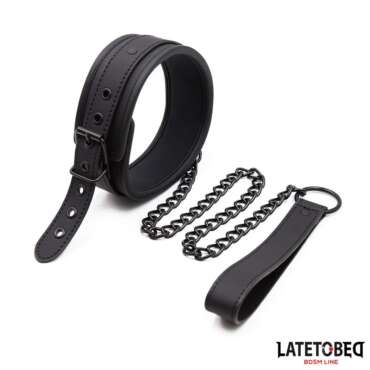 Set Collar and Leash Neoprene Black