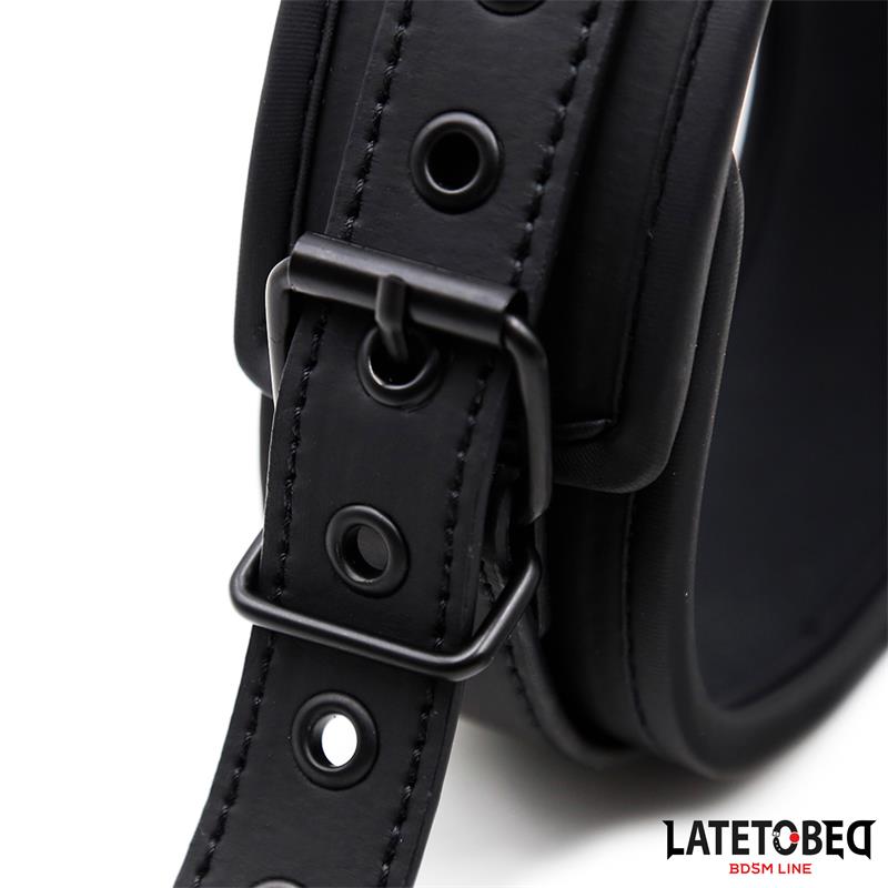 Set Collar and Leash Neoprene Black - Image 3