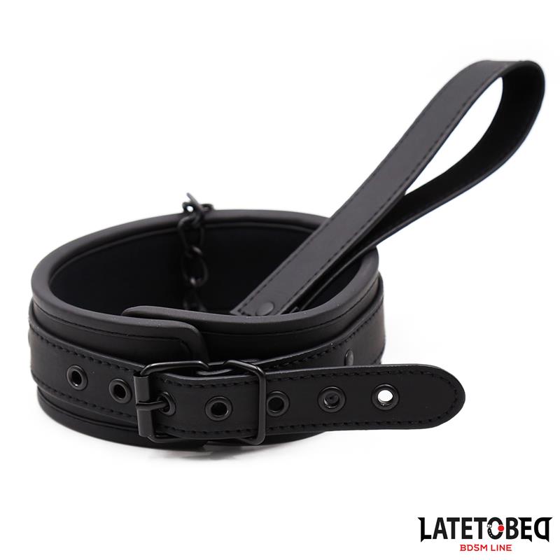 Set Collar and Leash Neoprene Black - Image 5
