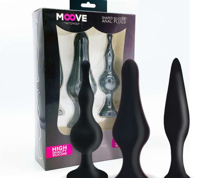 Set of 3 Butt Plugs Black