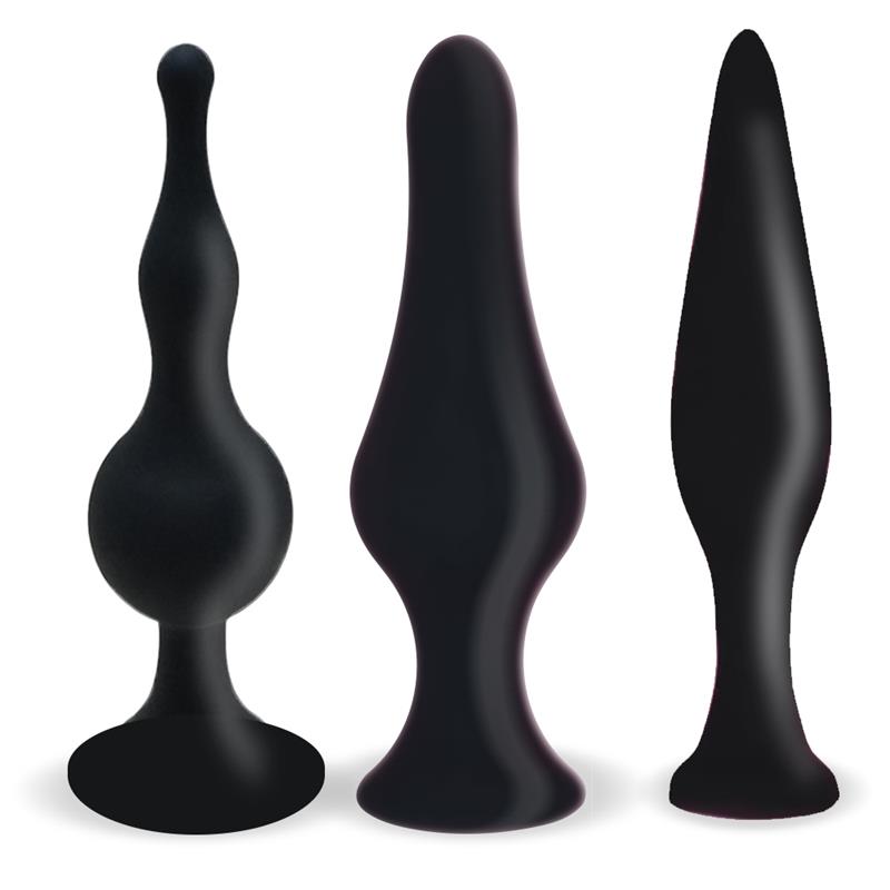 Set of 3 Butt Plugs Black – Image 4