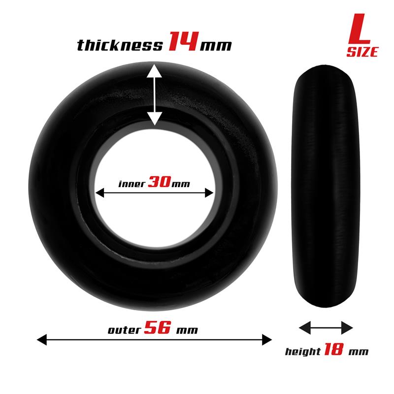 Set of 3 Cock Rings Flexible Black – Image 3