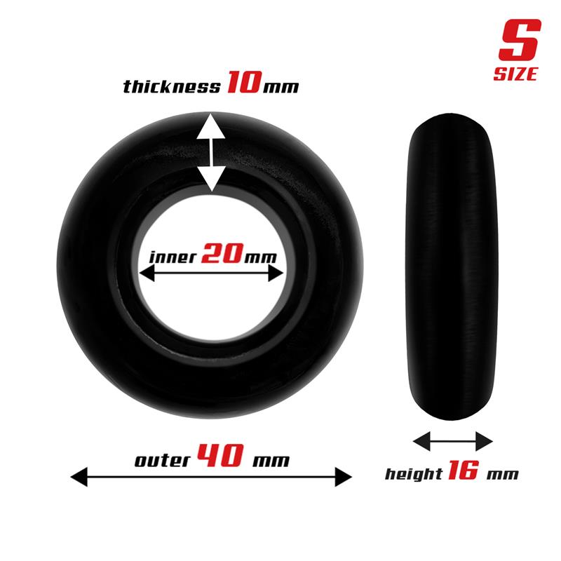 Set of 3 Cock Rings Flexible Black – Image 4