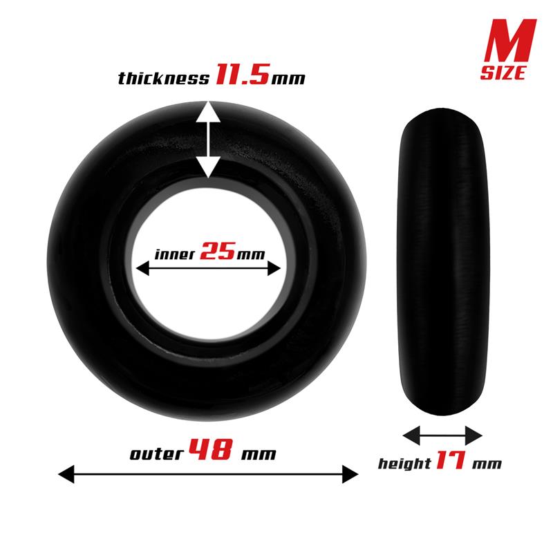 Set of 3 Cock Rings Flexible Black – Image 6