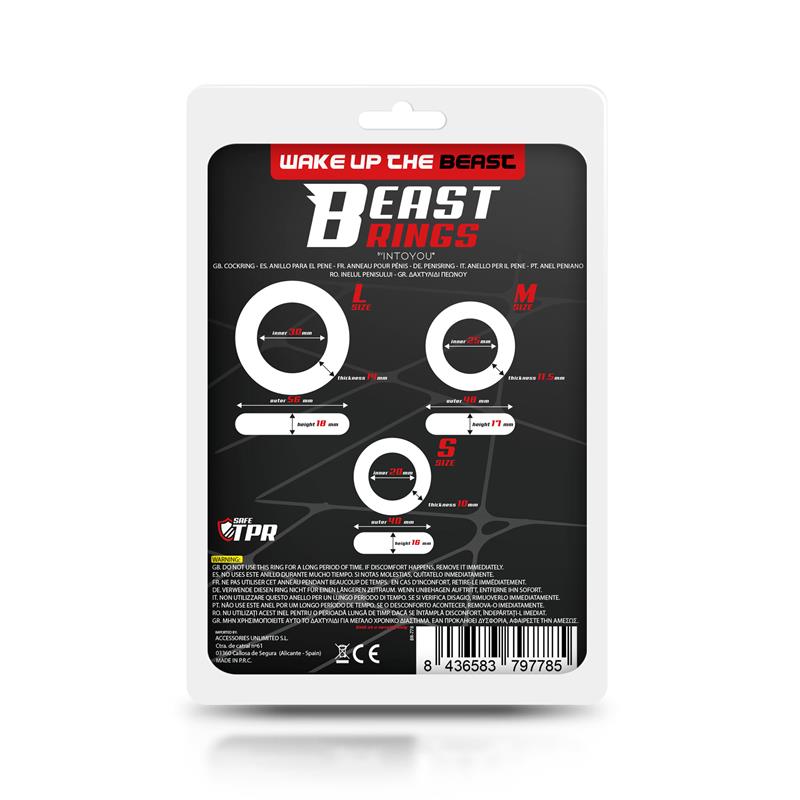 Set of 3 Cock Rings Flexible Clear – Image 3