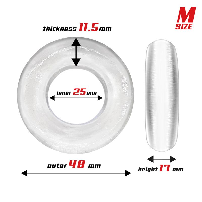 Set of 3 Cock Rings Flexible Clear – Image 5