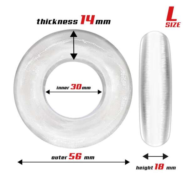 Set of 3 Cock Rings Flexible Clear – Image 6