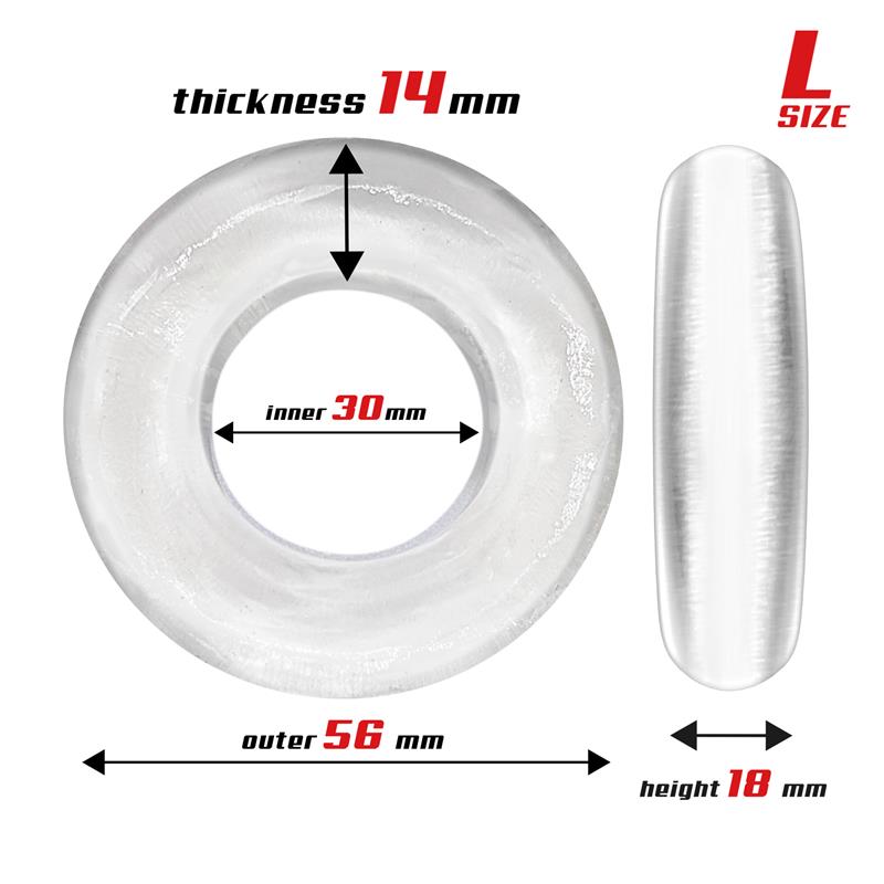 Set of 3 Cock Rings Flexible Clear – Image 6