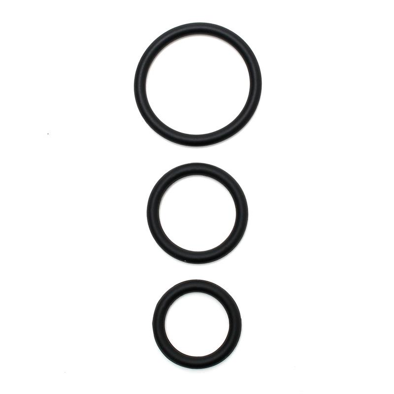 Set of 3 silicone penis rings – Image 3