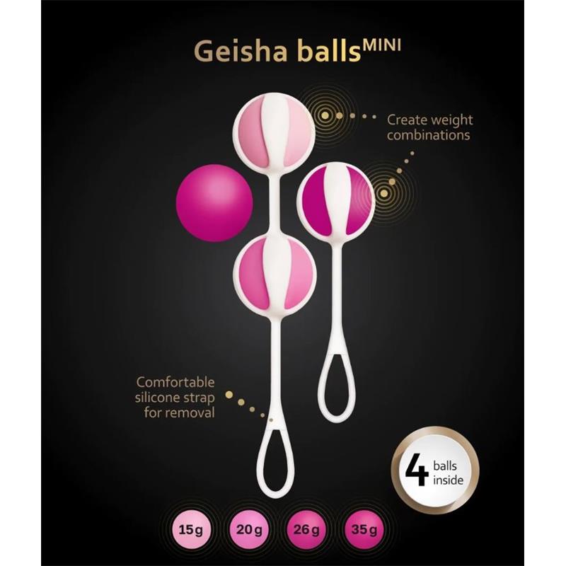 Set of 4 Geisha Balls Mini Raspberry – Image 6
