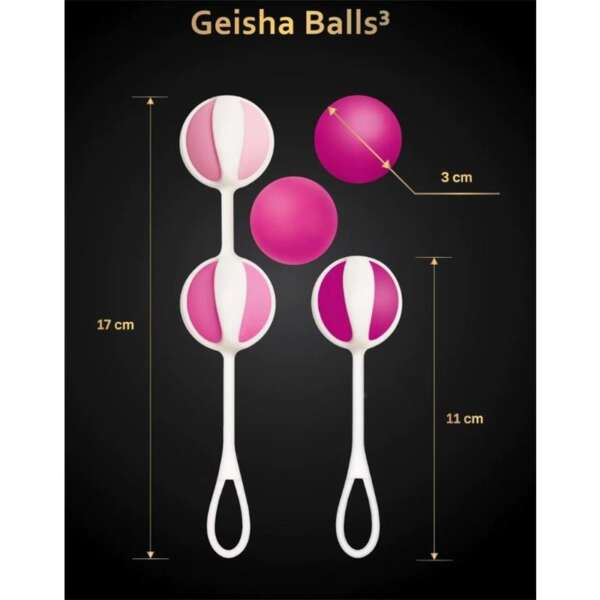 Set of 5 Geisha Balls3 Sugar Pink – Image 8