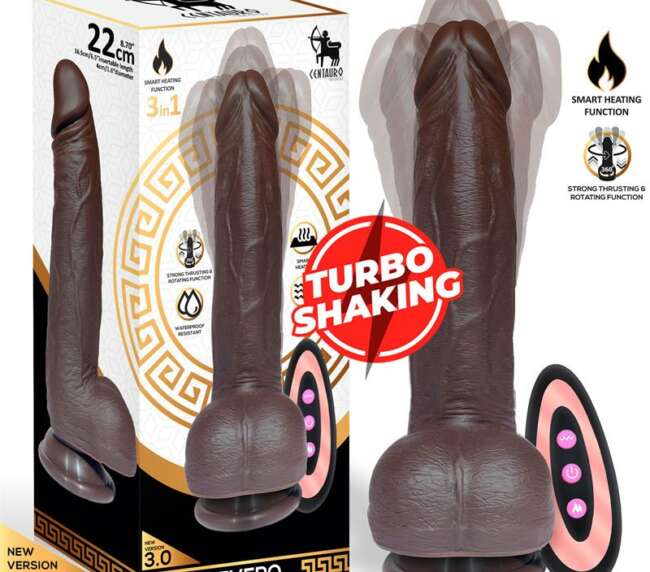 Severo Realistic Turbo Shaking Dildo Thrusting, 360º Rotation Remote Control Heat Effect