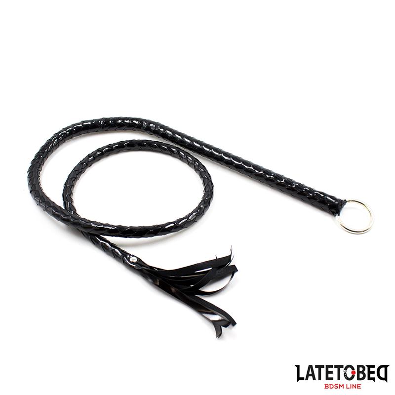 Shiny Black Long Whip 138cm – Image 4