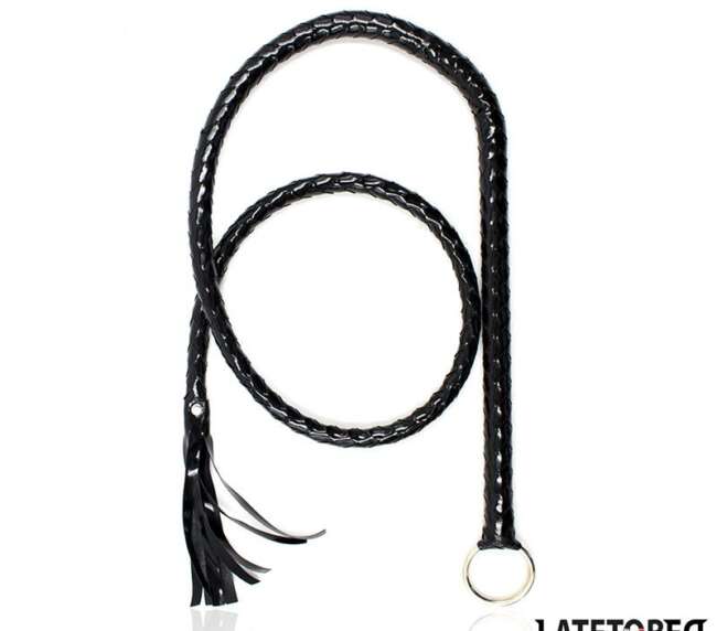 Shiny Black Long Whip 138cm