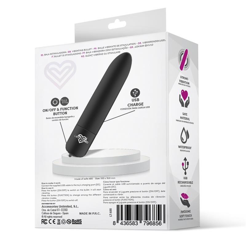Shoty Vibrating Bullet USB 10 Speeds Powerful Motor Black – Image 4