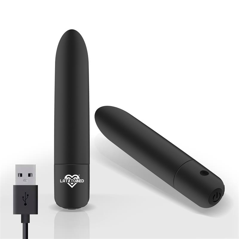 Shoty Vibrating Bullet USB 10 Speeds Powerful Motor Black – Image 7