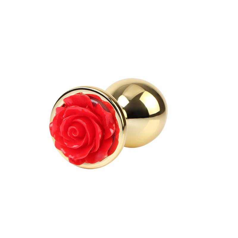 Showy Rose Anal Plug with Rose Jewel Size L – Image 3