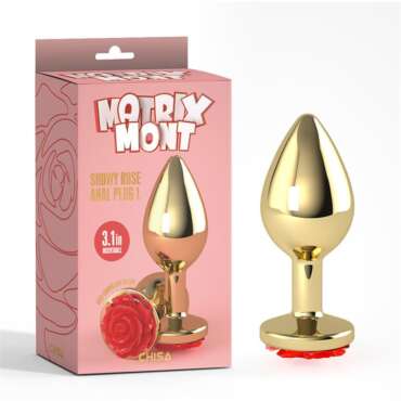 Showy Rose Anal Plug with Rose Jewel Size L