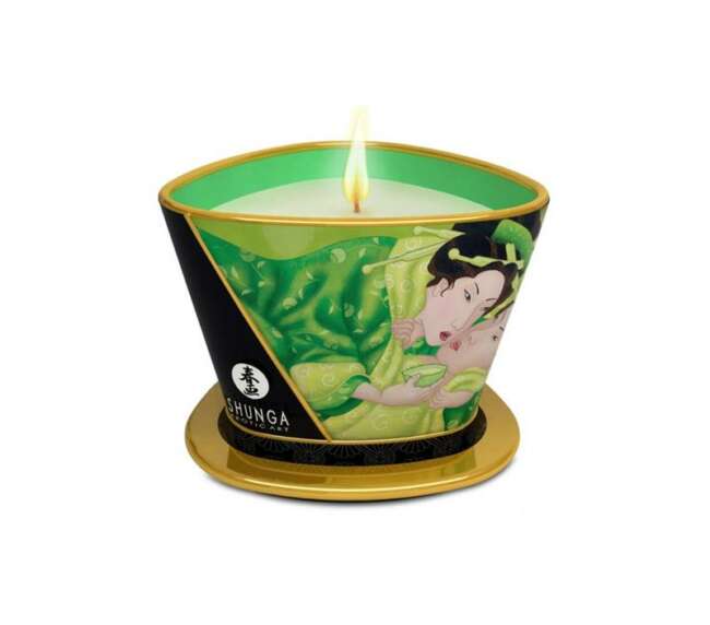 Shunga Candle Massage Green Exotic