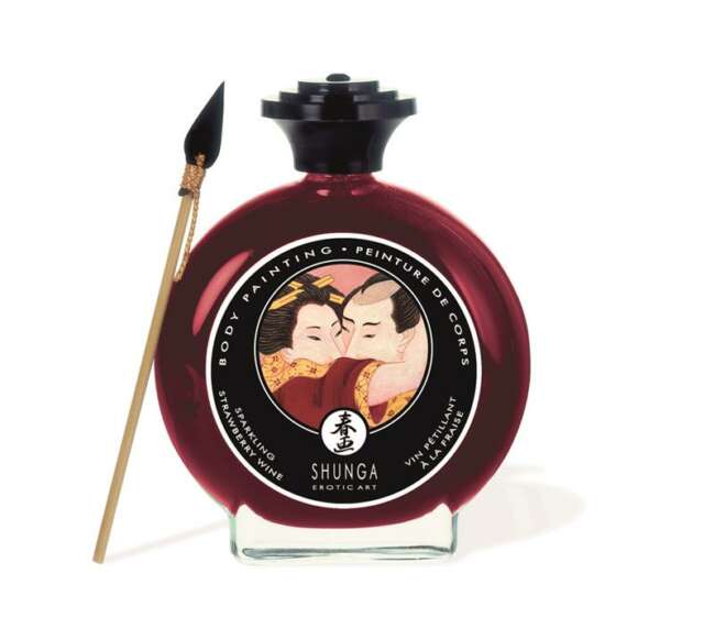 Shunga Kisable Body Paint Strawberry Wine Flavor