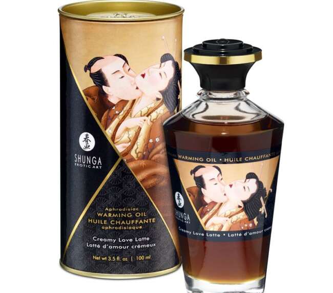 Shunga Warming Massage Oil Creamy Latte Aroma