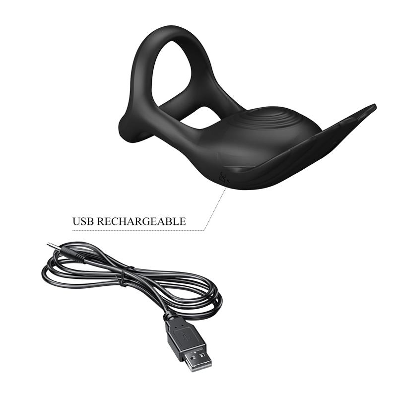 Silas Vibrating Penis Ring Black ā Image 5