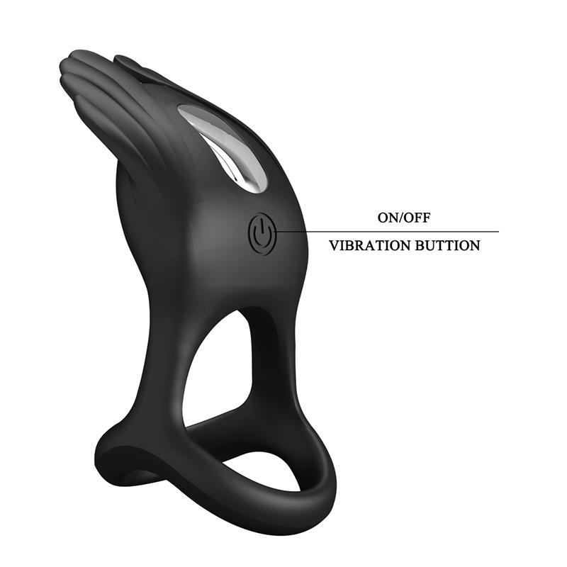 Silas Vibrating Penis Ring Black ā Image 7